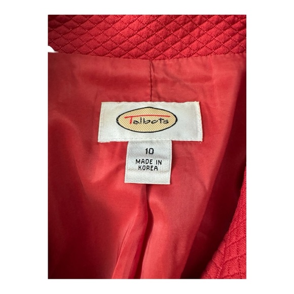 Talbots Red Blazer Tailored Suit Jacket - Picture 4 of 9